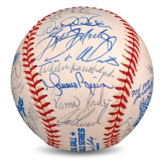 1999 World Champion New York Yankee Team Signed World Series Ball (32 Signatures)